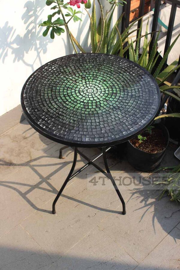 Bàn tròn kính mosaic MT0037A