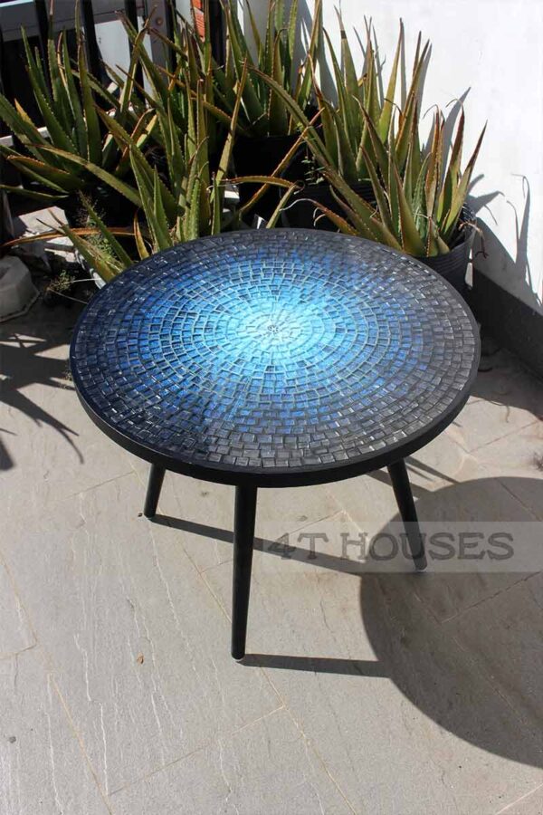 Bàn tròn kính mosaic MT0037B