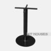 Chân bàn cafe trụ tròn đế tròn mâm sắt chữ thập CB02C
