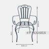 Ghế sắt cafe ngoài trời hoa văn cổ điển GHE06A