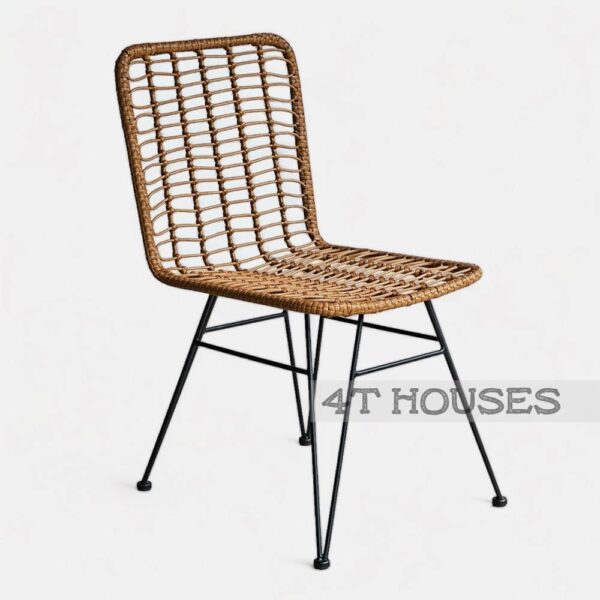 Ghế sắt đan nhựa giả mây GHE302