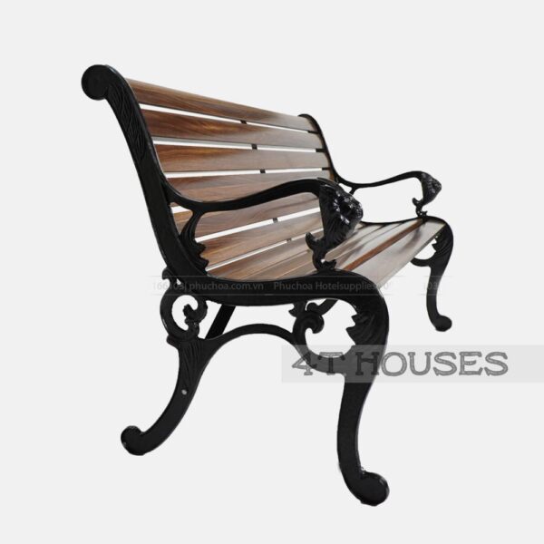 Ghế gang đúc băng dài GHE911 lưng tựa