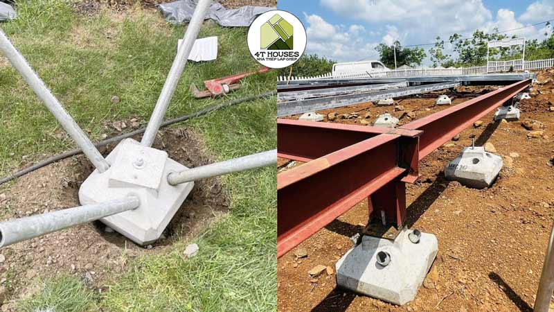 Móng bê tông đúc sẵn cho nhà lắp ghép