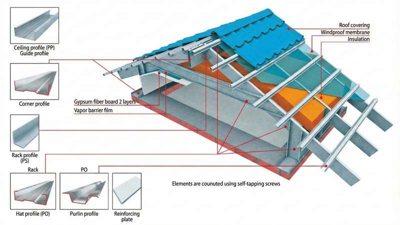 Hệ mái và Các cấu kiện phụ (Roof System)